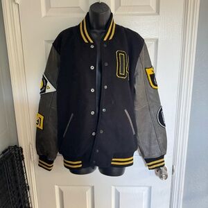 NWT LF Black and yellow varsity Jacket - size M